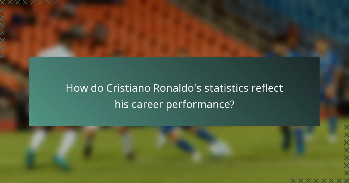 How do Cristiano Ronaldo's statistics reflect his career performance?