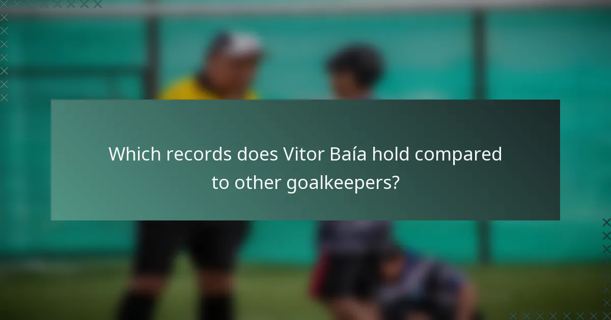 Which records does Vitor Baía hold compared to other goalkeepers?